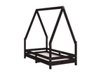 Black children's bed frame 70x140 Mobenze solid pine PCMR67969