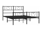 Metal bed frame without mattress with black bed legs 140x200cm OUPS89507