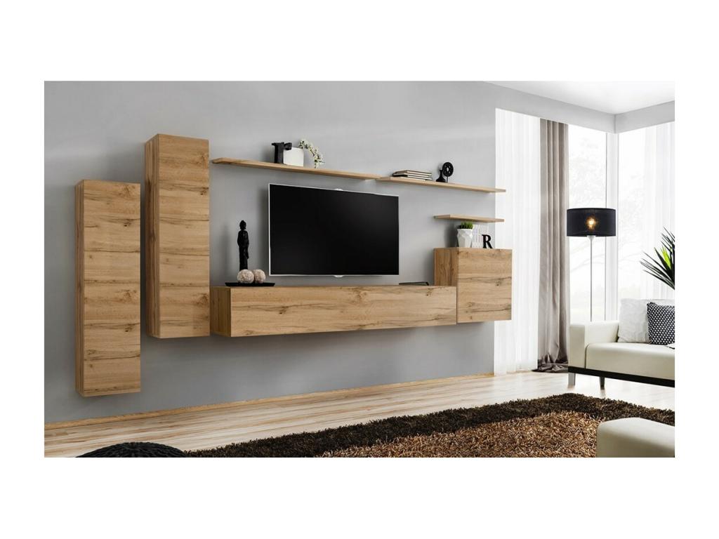 Mobenze I collection living room furniture set in Mobenze oak finish. CUYQ94554