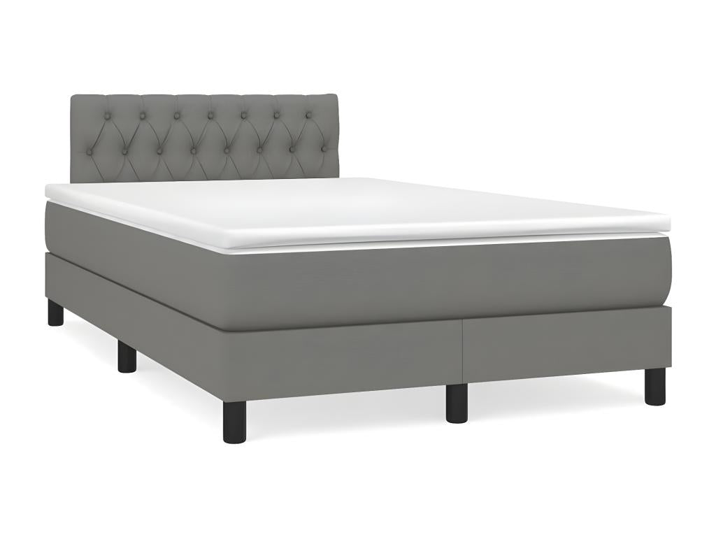 Mobenze bed base with LED mattress, dark grey, 120x190 cm, fabric FXJQ39243