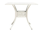 Mobenze - White Garden Table 90x90x73 cm Cast Aluminum XPOK91449