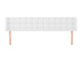 Headboard with wings, White, 203x16x78/88 cm, Faux Leather, AJOF45098