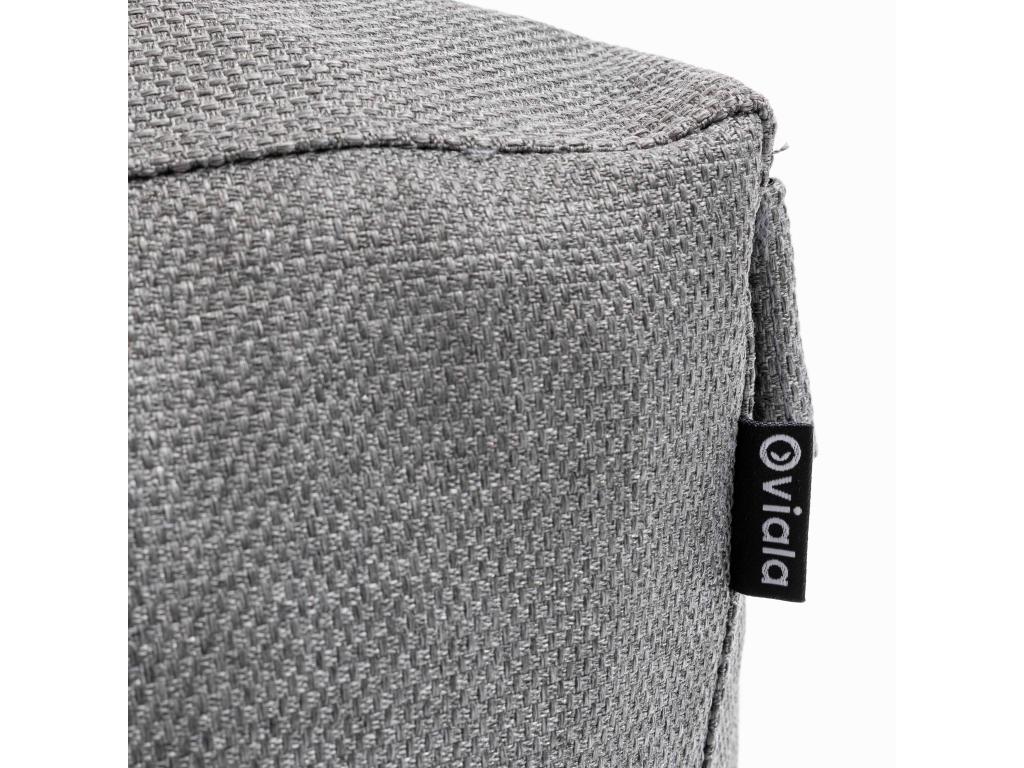 Modular 5-seater garden furniture set with chaise longue, grey - Luxameub ADFO35703