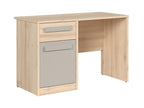 Luxameub Desk with 1 Drawer and 1 Door, Wood and Grey QWZW07502