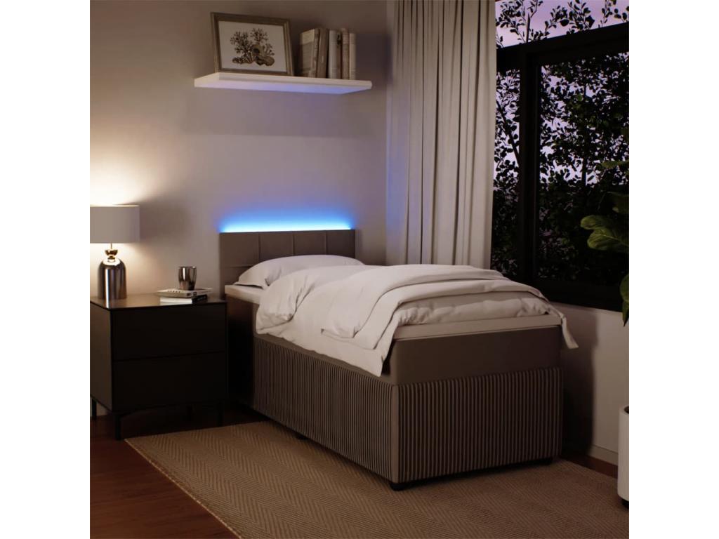 Mobenze bed base and light grey mattress 90x200 cm Mobenze XQEB50954