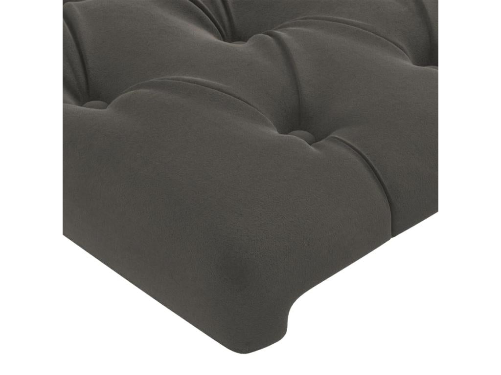 Headboard with wings, dark grey, 83x16x118/128 cm, Mobenze EPCU37006