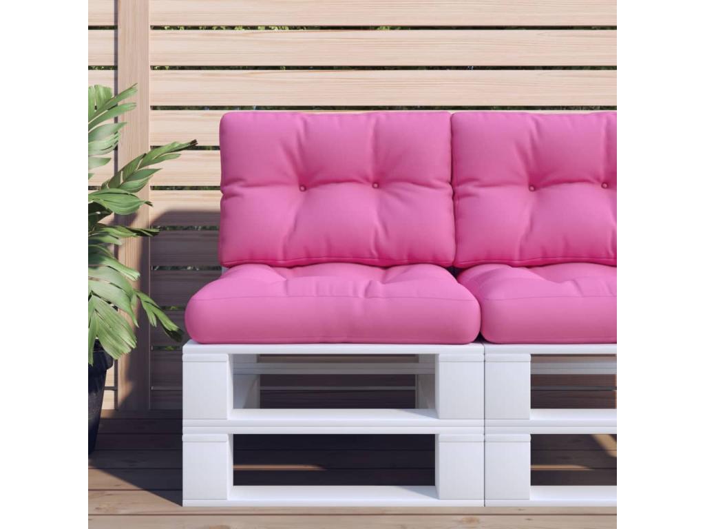 2-piece pink fabric pallet cushions FVDD72004