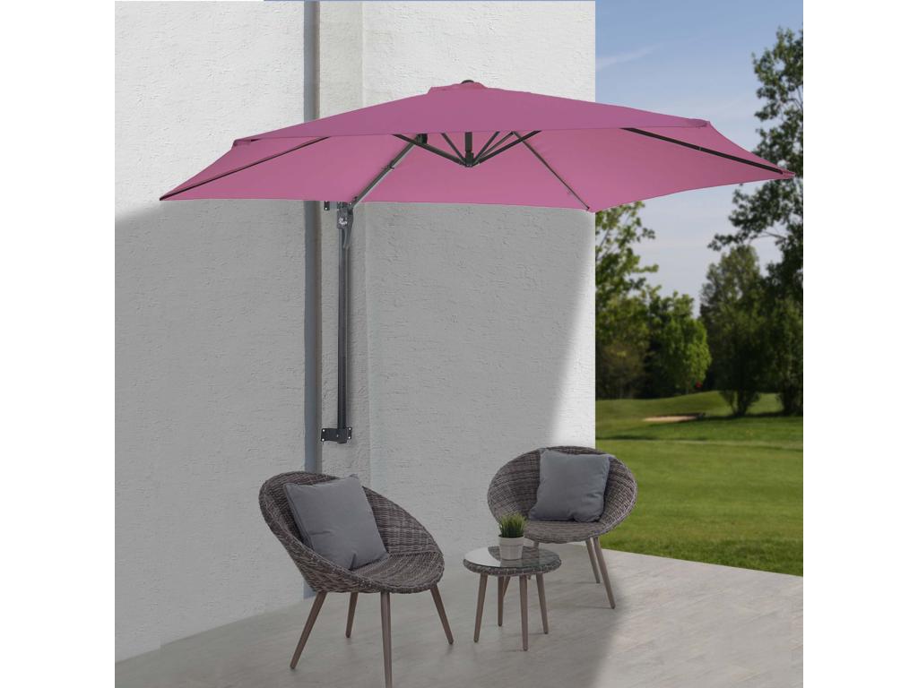 Mobenze 3m tiltable wall-mounted parasol, lavender, GEHS95090