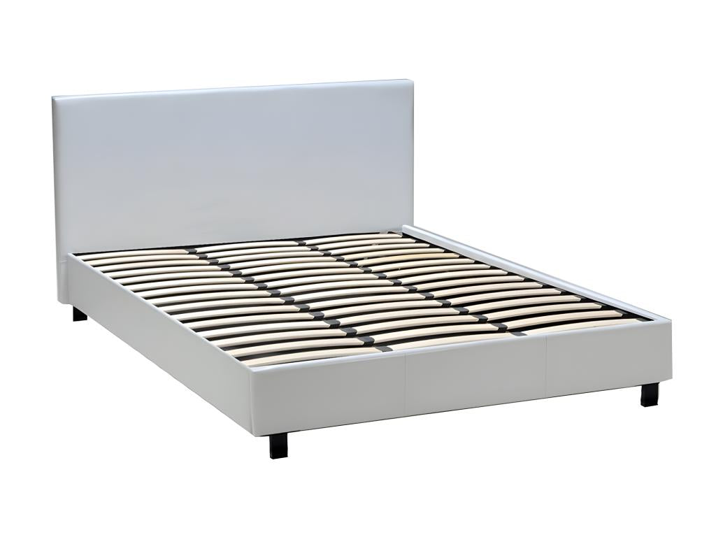 Luxameub 160x200 bed with 1 slatted base and 1 Luxameub mattress / White IHYK29506