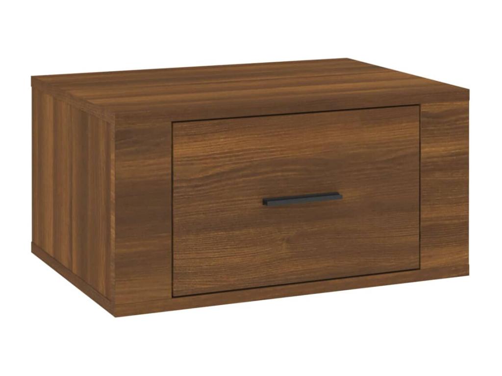 Wall-mounted bedside table, brown oak, 50x36x25 cm, XASA18674
