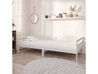 Daybed with mattress 90x200 cm White Solid pine mobenze KSQP42369