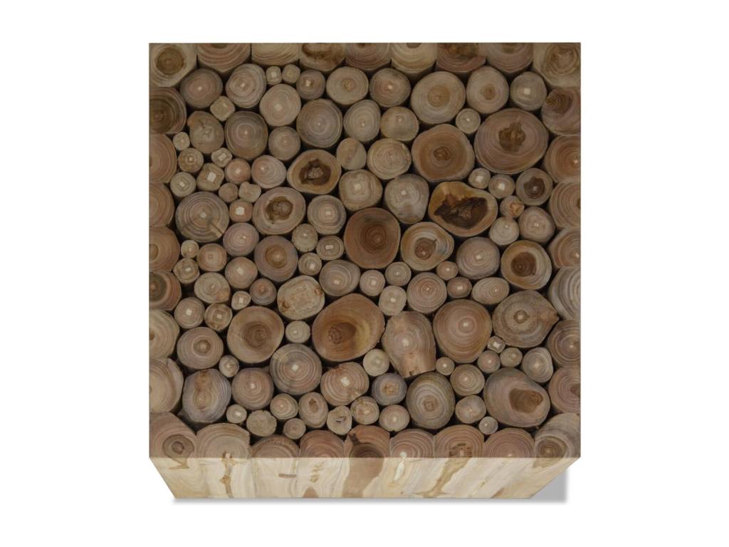 Authentic teak coffee table 50x50x35 cm QSTJ00187