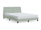 Light grey bed frame without mattress 120x200 cm Mobenze TGXB55841