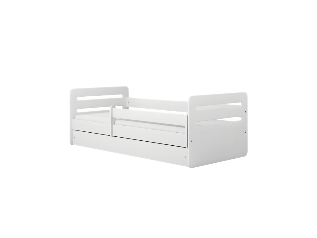 Mobenze white bed without drawer with 140/80 mattress JKJK75372
