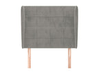 Headboard with wings, light grey, 93x23x118/128 cm, Mobenze LWGB27941
