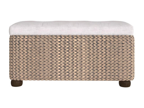 Storage benches, set of 2 with grey cushions, 69 cm, distaff HQWZ68210