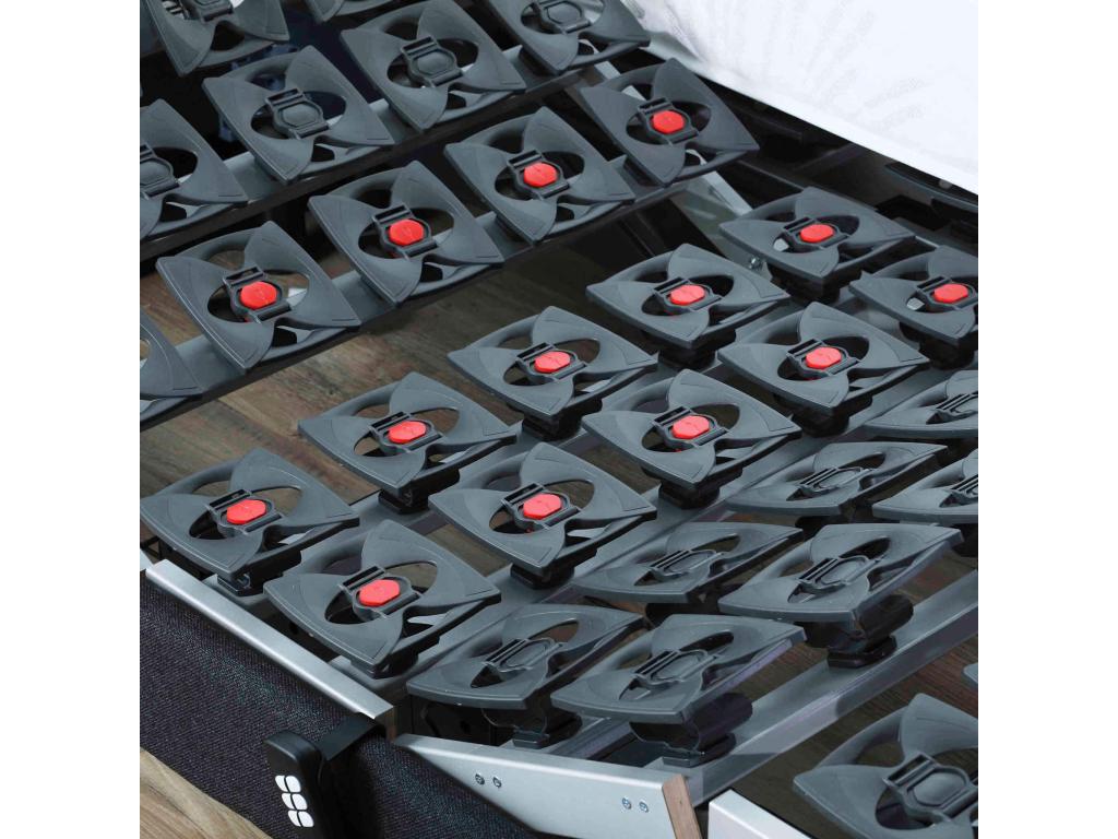 Mobenze 90x190 fabric electric adjustable bed base with all slats DZAF40585