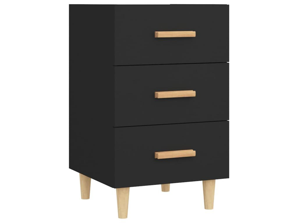 Black bedside table 40x40x66 cm, engineered Mobenze EKZH42645