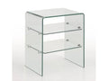 Clear glass side table Mobenze JFWC32284