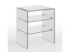 Clear glass side table Mobenze JFWC32284
