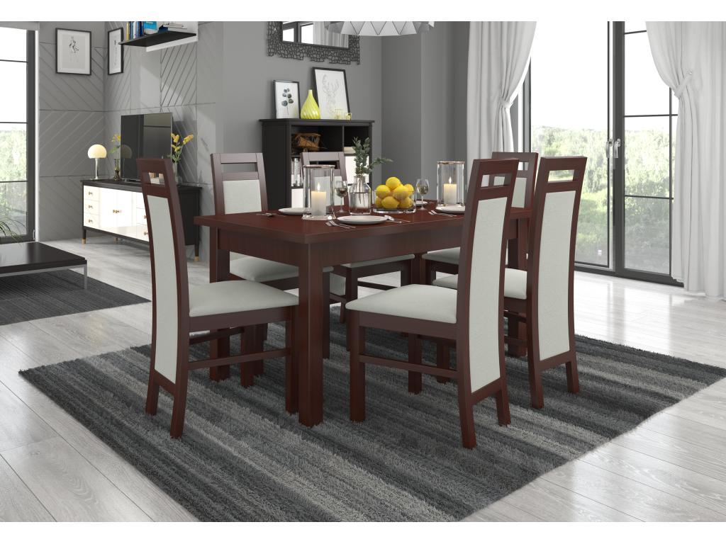 Mobenze Chair, Dark Walnut and Mobenze Fabric, Fabric 27126 WKWY61018