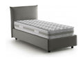 Luxameub Single Bed, Storage Bed with Fabric Upholstery, Made in Italy, Side Opening, Includes 80x190 cm Mattress, Grey MAQQ55668