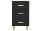 Black bedside table 40x40x66 cm, engineered Mobenze EKZH42645