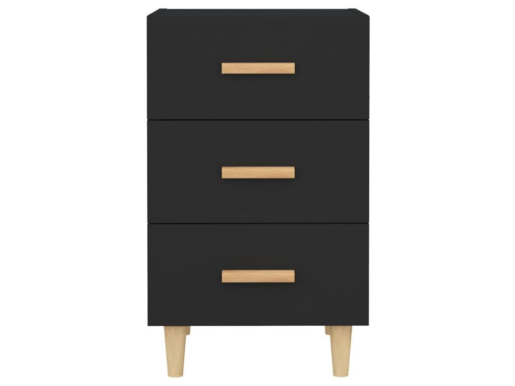 Black bedside table 40x40x66 cm, engineered Mobenze EKZH42645
