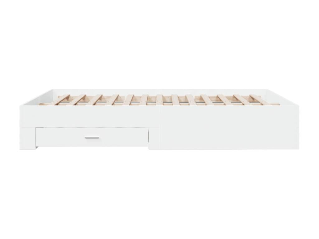 Bed frame with drawers, mattress not included, white, 160x200 cm ZTUU56120
