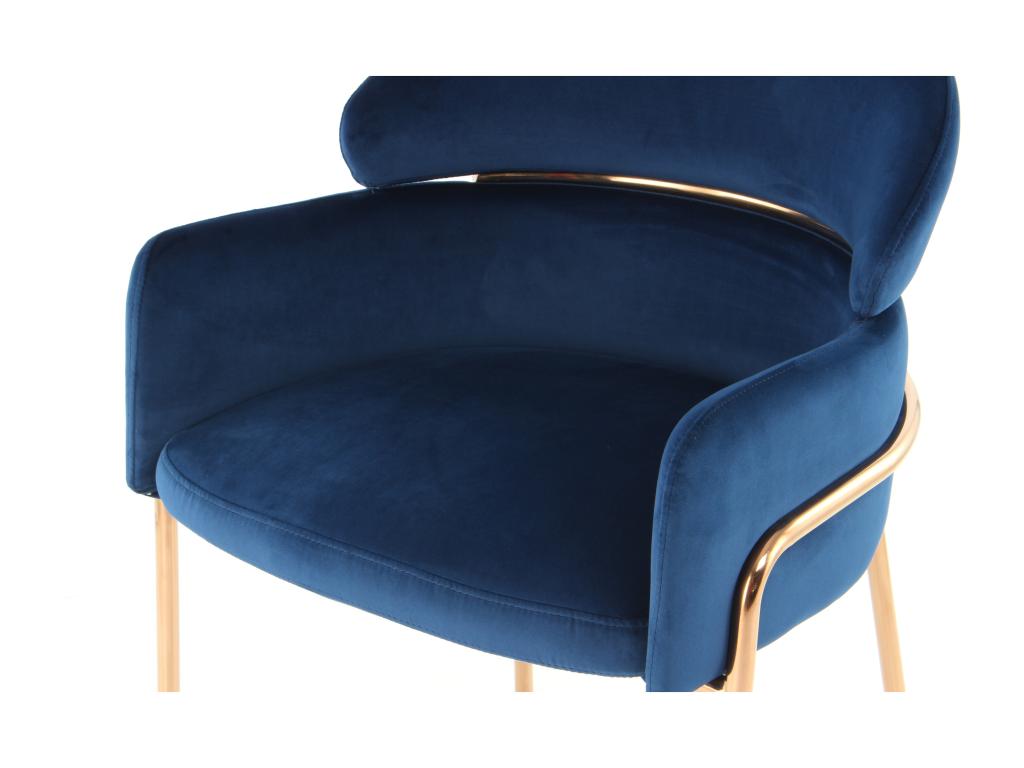 Designer chair in blue/rose gold mobenze ETEI69106