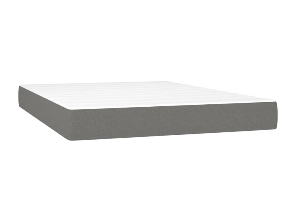 Mobenze bed base and mattress with LED lighting, Dark Grey, 140x190 cm, TQLV72839