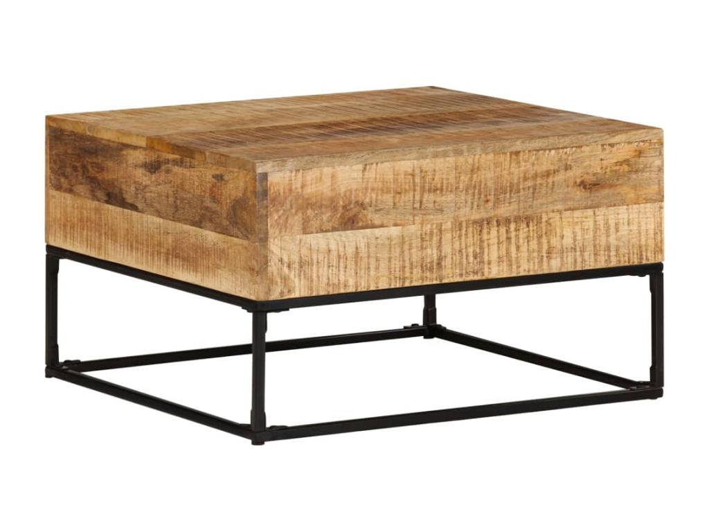 Coffee table 68x68x41 cm Raw mango wood Mobenze BOSN89809