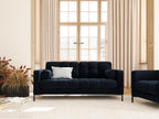 Luxameub - Luxameub 2-seater sofa in dark blue velvet - 152x92x75cm YOJI56951