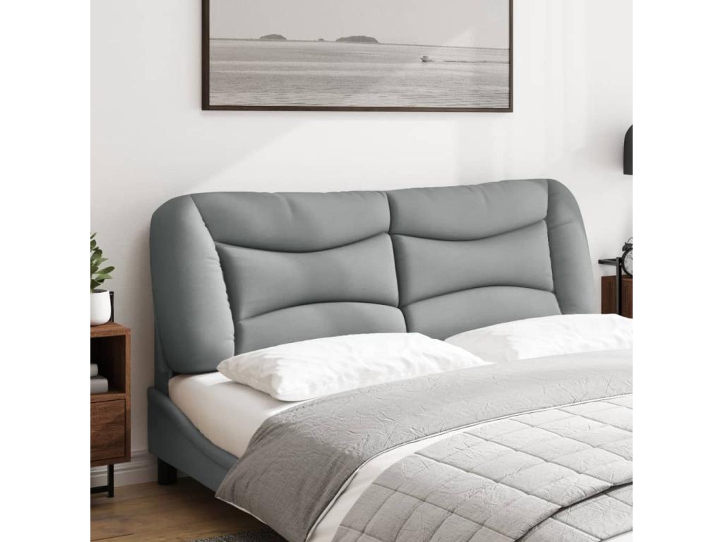 Light grey headboard cushion 160 cm fabric MLCF57613