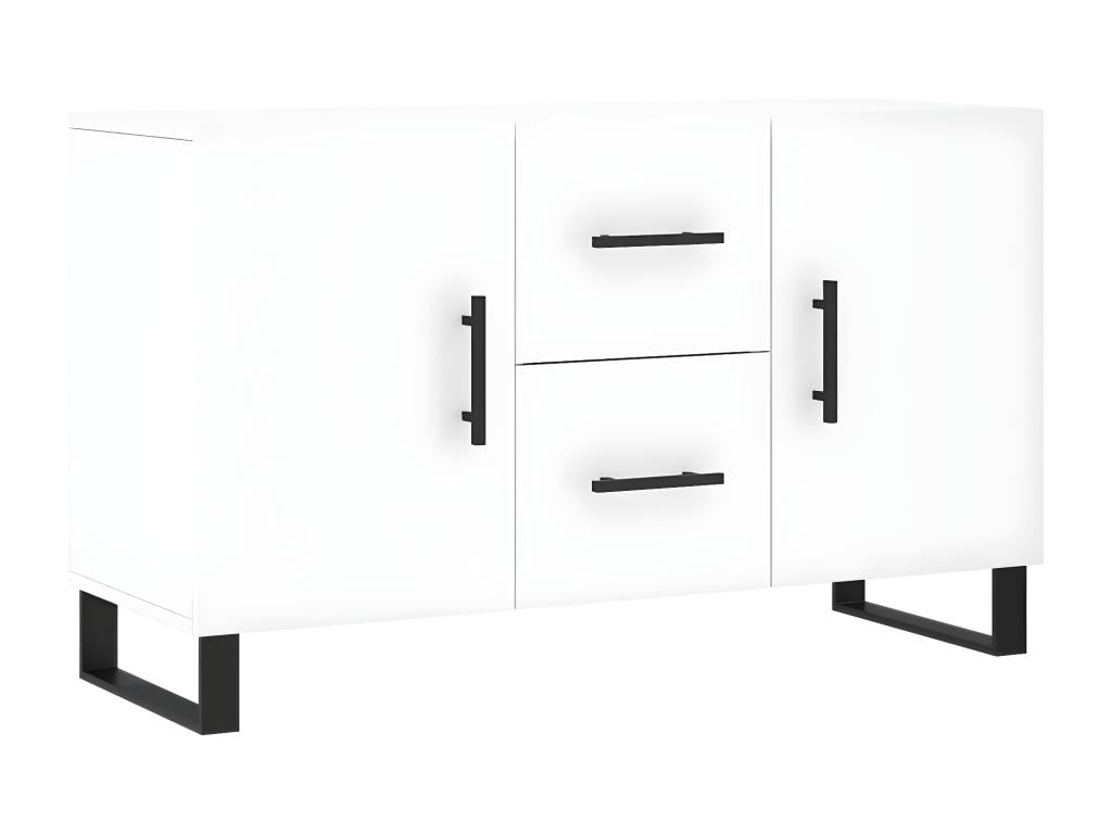 White sideboard 100x36x60 cm engineered wood QOMC15815