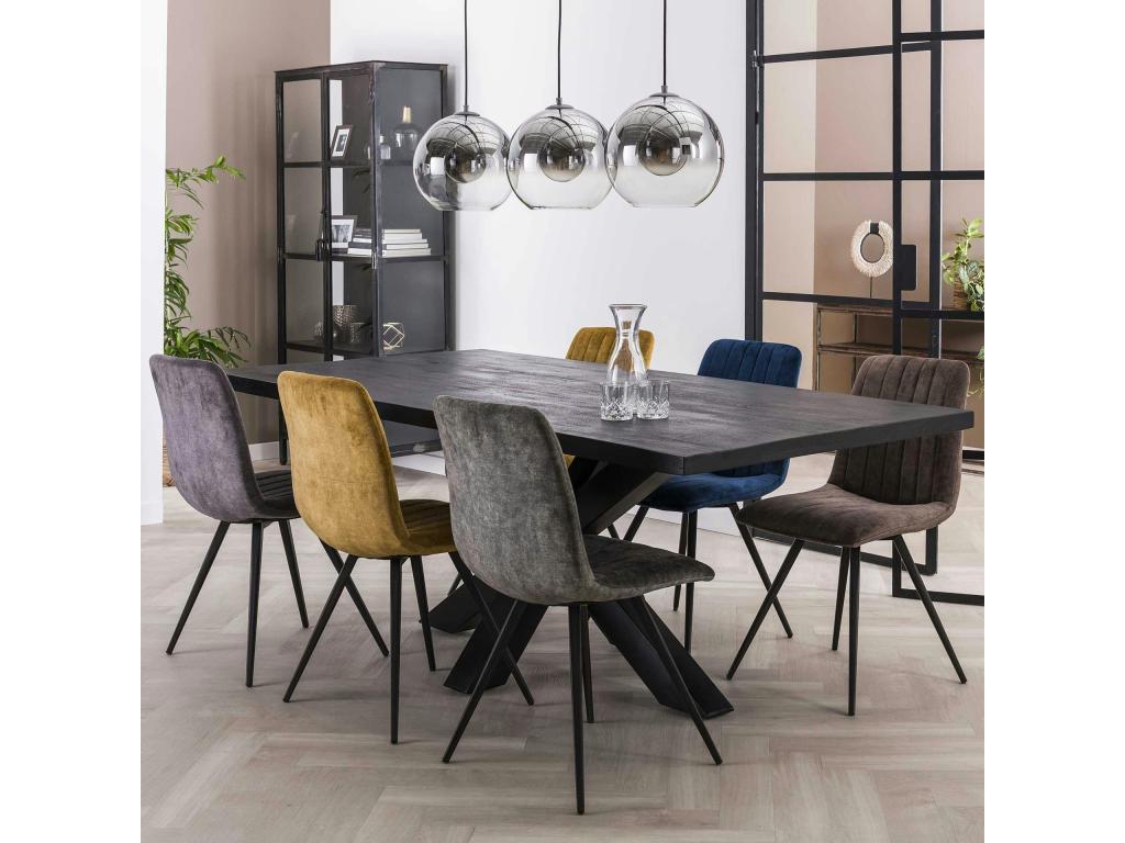 Luxameub velvet dining chair, set of 2 VYDT59044