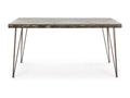 Steel and glass dining table with Mobenze L 160cm card NSVF42926