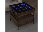 Mobenze coffee table with LED, brown oak, 50x50x51 cm, ERFB50386