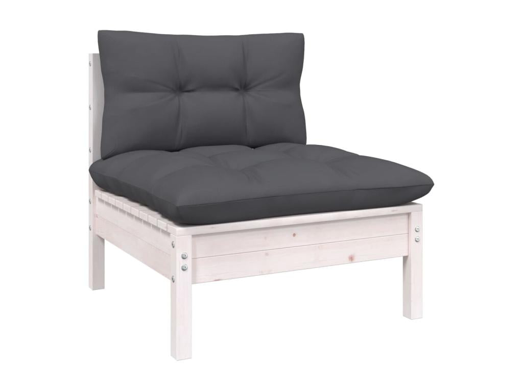 14-piece garden furniture set with cushions, white pine mobenze DISN24959