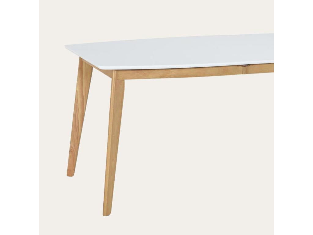 Extendable dining table in solid white Mobenze 150x75 TXBR48444