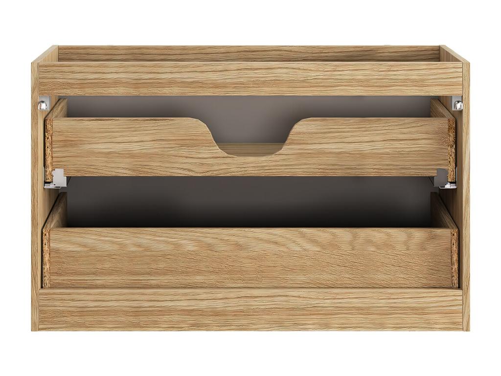 Luxameub 90cm Single Sink Vanity Unit, Beige and Wood, VVET16934