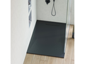 Mobenze Extra-Flat Shower Tray - Mobenze Texture in Graphite Mobenze Polyester - L140 x W80 x H2.8 cm - Mobenze YBXI60968