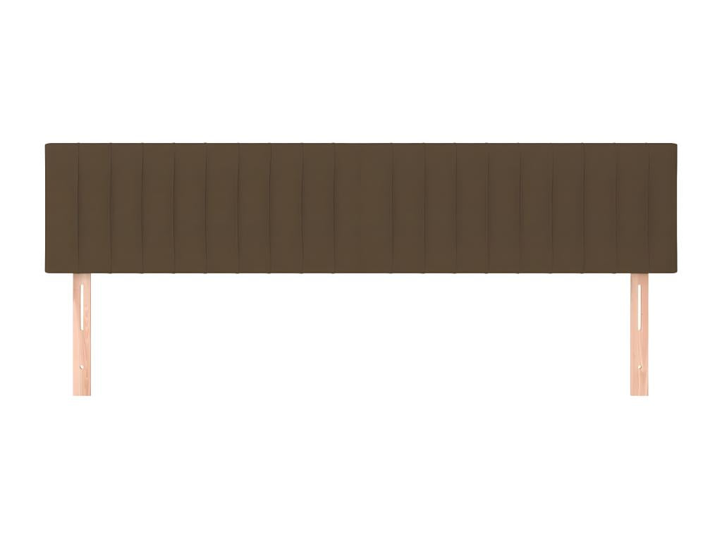 2-piece headboard set, dark brown, 80x5x78/88 cm, fabric PYOP46129