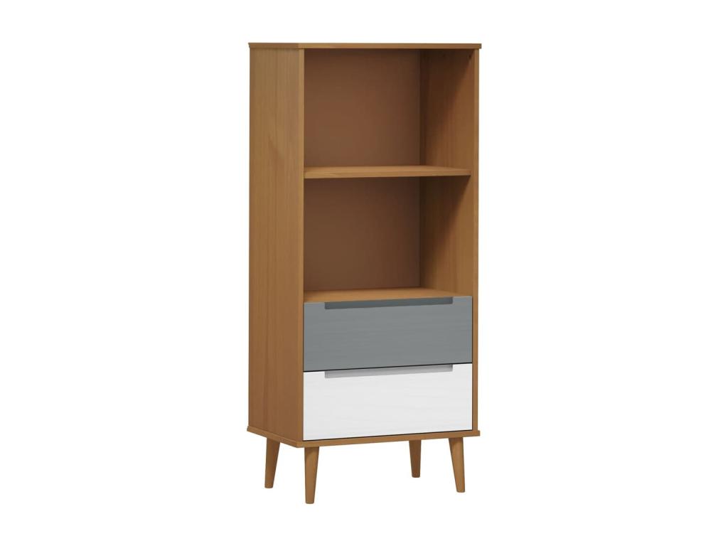 Mobenze Brown Bookshelf 60x35x133.5 cm Solid pine Mobenze SYGE92065