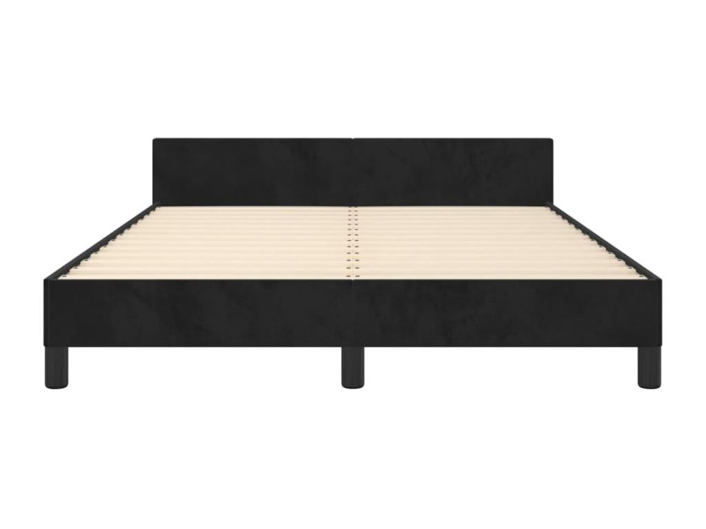 Bed frame with headboard, black, 140x190 cm, Mobenze JROR87727