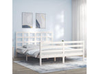 Bed frame with white headboard, Mobenze Size, solid Mobenze SIBL42408