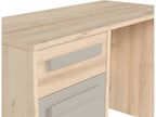 Luxameub Desk with 1 Drawer and 1 Door, Wood and Grey QWZW07502