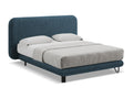 Mobenze upholstered bed with fabric mattress 160x200 - blue Mobenze AMRA41716