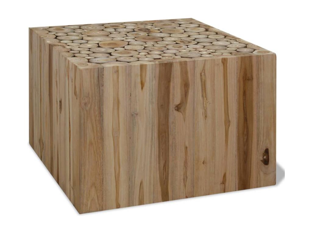 Authentic teak coffee table 50x50x35 cm QSTJ00187