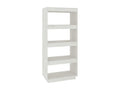 White Bookshelf/Room Divider 60x35x135 cm Solid Pine MQPU73262